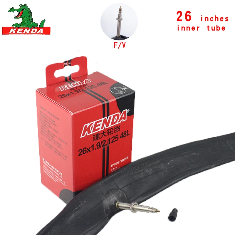 Kenda-Bicycle Inner Tube, Butyl Rubber, Mountain Bike Tires, 26 ", 1.75", 1.95 ", 2.125", F/V, Cycling