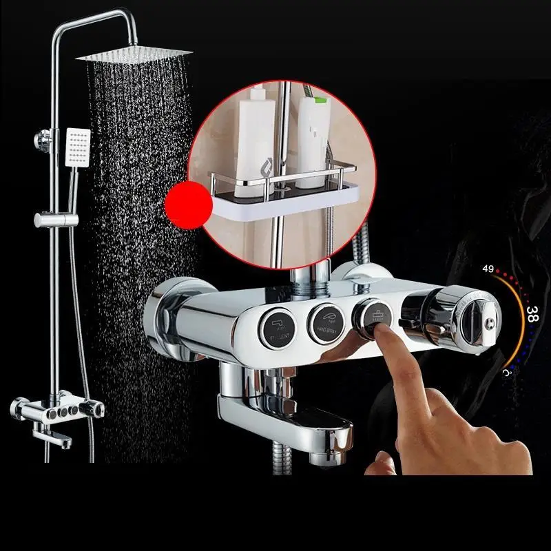 Черный Colonne Regendouche Duschset Conjunto De Ducha Regadera Электрический Душ для ванной комнаты