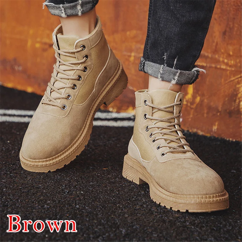 brown Adisputent/мужские ботинки; безопасные рабочие ботинки; нескользящая защитная обувь; Мужская обувь без шнуровки; мужские кроссовки; нерушимые рабочие ботинки; - Цвет: brown