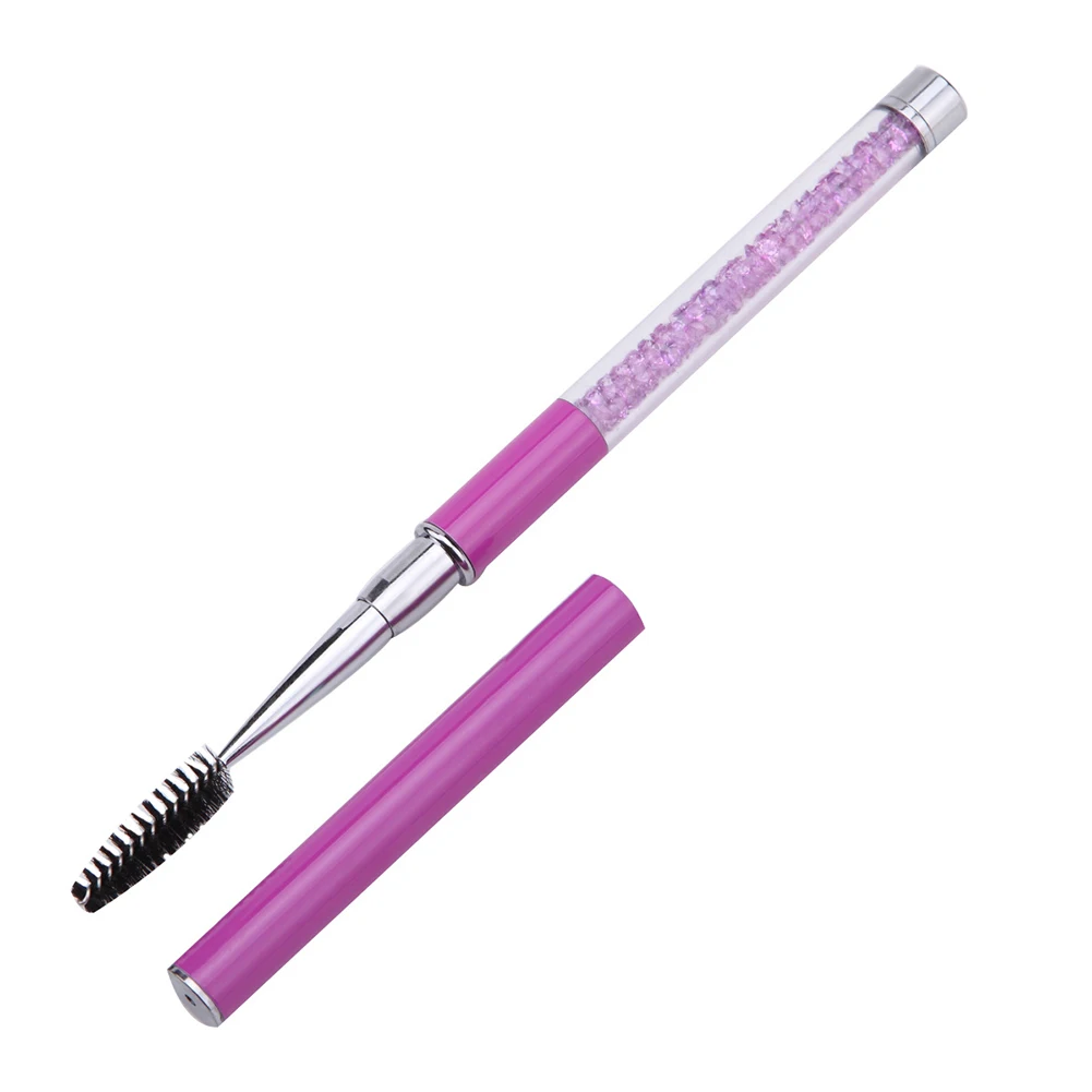 

With Lid Cosmetic Multicolor Pen Mascara Applicator Spoolers Portable Reusable Extension Eyelash Brush Eyebrow Rhinestone Handle