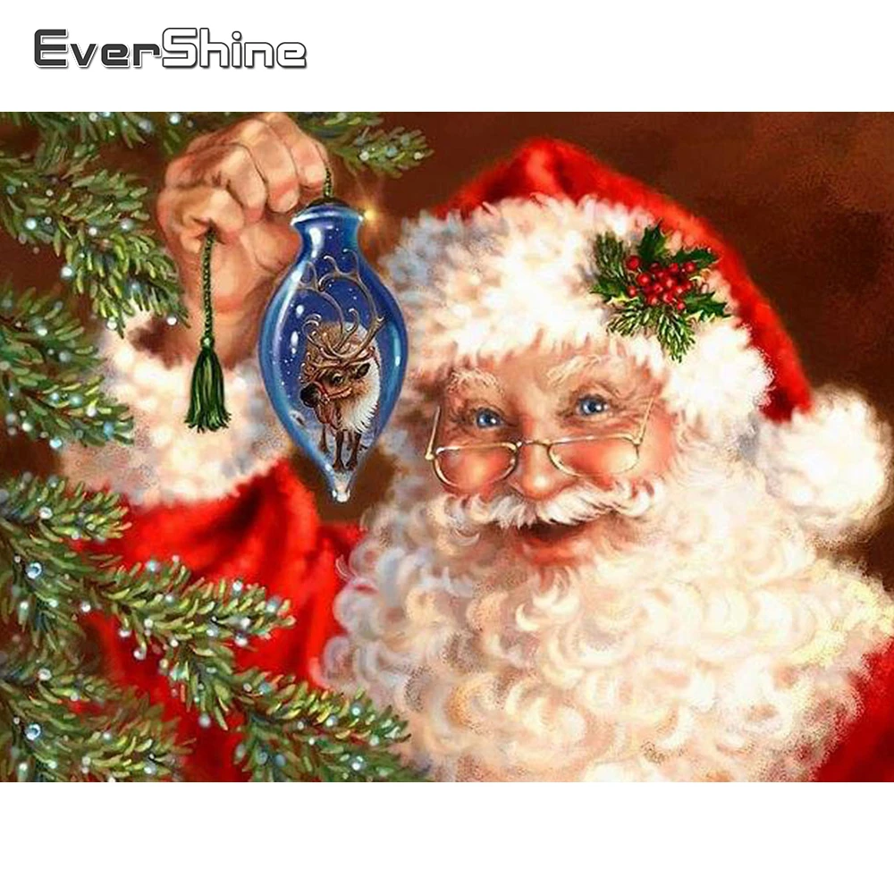 

Evershine 5D DIY Diamond Painting Santa Claus Full Square Diamond Embroidery Full Set Christmas Rhinestone Pictures Diamond Art