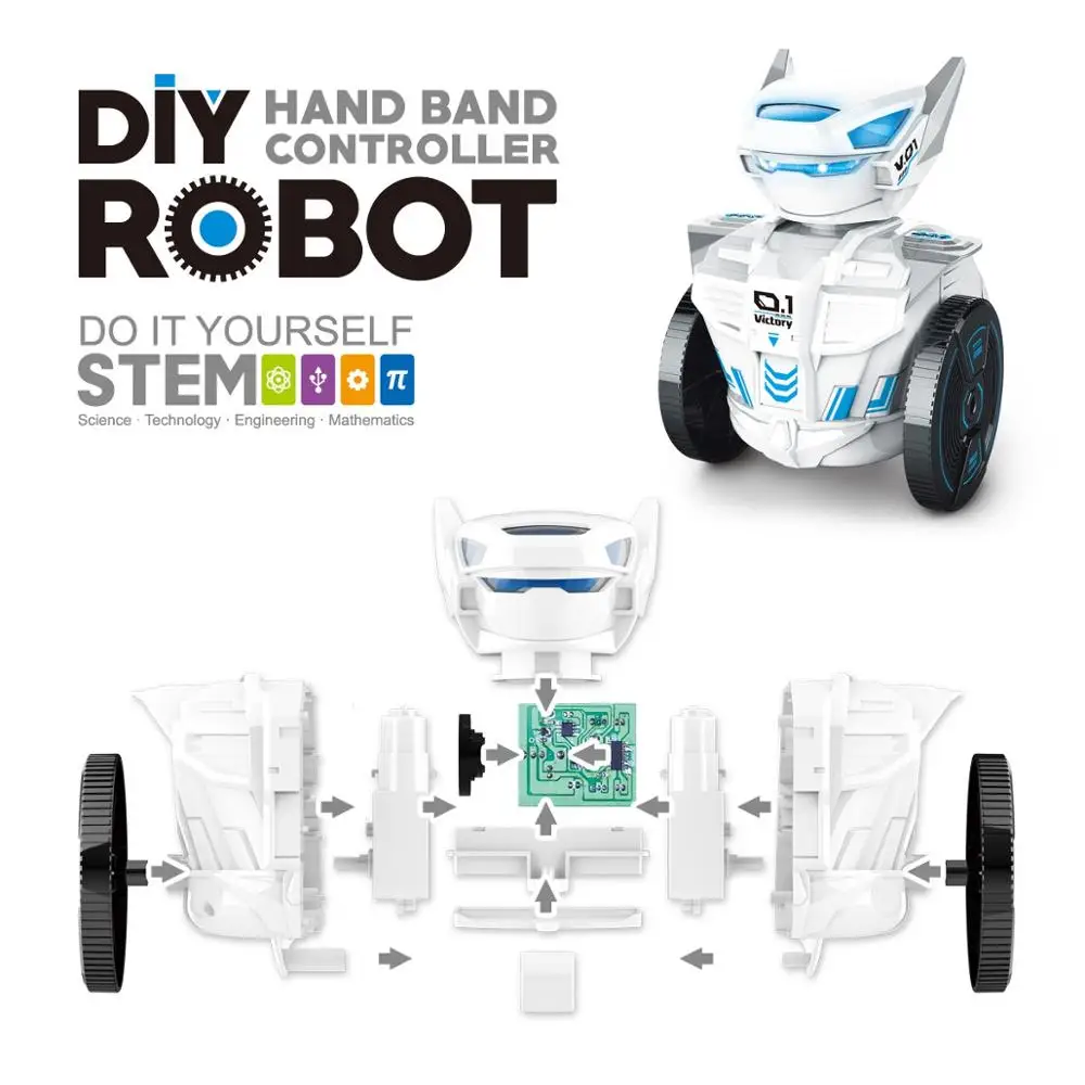 SUBOTECH Remote Control Robot Building Toy With Watch Learning Educational STEM Toys Gravity Induction DIY RC Robot Sensor SUBOTECH Remote Control Robot Building Toy With Watch Learning Educational STEM Toys Gravity Induction DIY RC Robot Sensor