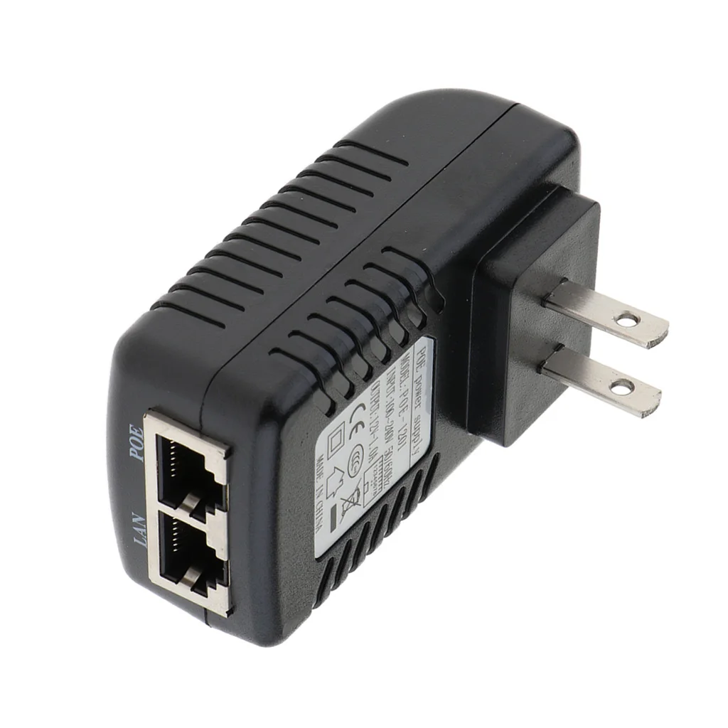 DC 12V 1A CCTV активный PoE инжектор Ethernet адаптер питания для ip камеры совместим со всеми