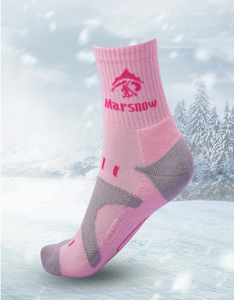Теплые лыжные носки для мужчин и женщин, Детские Утепленные ботинки с подогревом, зимние носки для сноубординга при экстремальных температурах