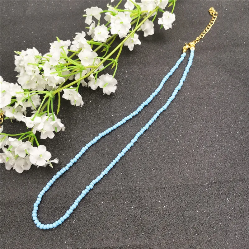 JCYMONG New Design 3MM Beads 17 Style 40CM Necklace For Women Fashion Gold Color Link Chian Long Necklace Choker Necklace