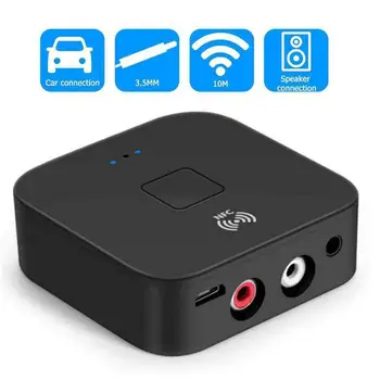 

NFC Bluetooth 5.0 Receiver 3.5mm APTX LL AUX RCA Jack Wireless Adapter Auto Car Bluetooth Audio Receiver