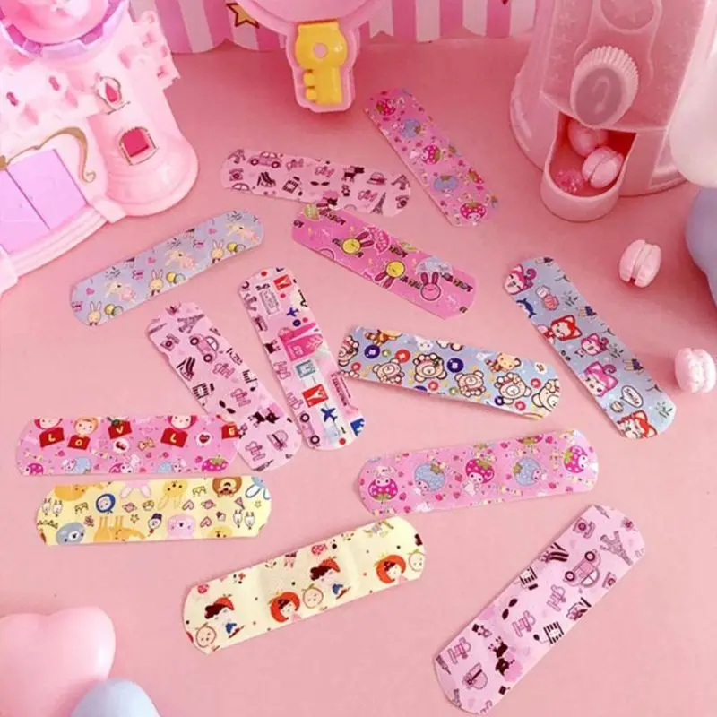 100Pcs/Box Child Kids Waterproof Adhesive Bandages Cute Cartoon Animal Printed First Aid Medical Healing Band Hemostasis
