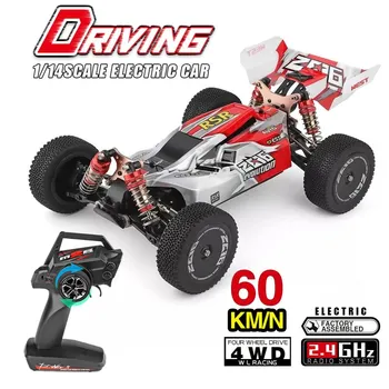 

1/14 2.4G Racing Remote Control Car Competition 60 km/h Metal Chassis 4wd Electric RC Formula Car Outdoor Toys Gift For child