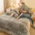 JUSTCHIC Good Night Cat Пододеяльник Серый Синий Двусторонняя Снежинка Бархат Теплый пододеяльник Наволочка Зимнее одеяло