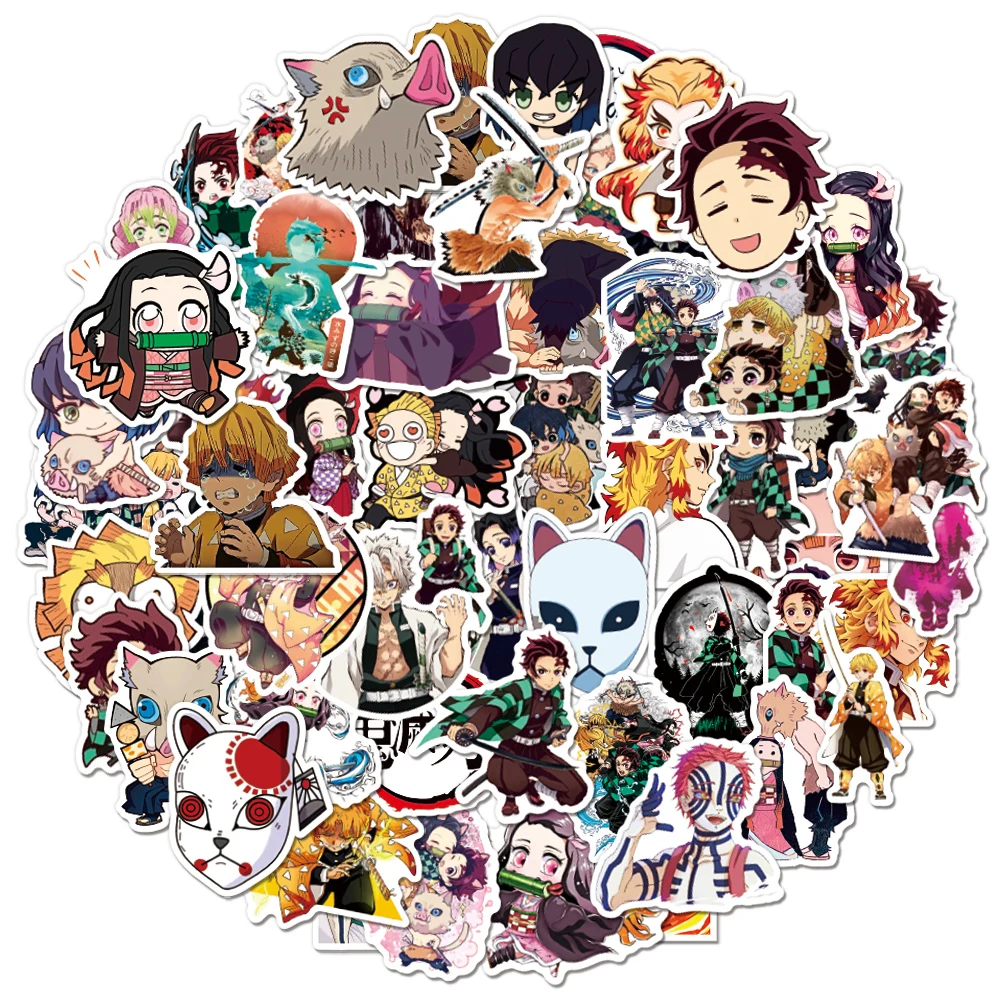 Pegatinas Impermeables Para Manualidades, Pegatinas De Anime Demon