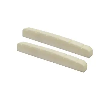 

NEW 2pcs Slotted Bone Nuts Electric Guitar Nuts 43x5.5-4x3mm for Electric Guitar Parts Replacement
