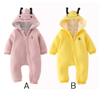 

Baby Girls Boys Bodysuit Long Sleeve 2019 Autumn Infant Bee Print Hoodie Rompers Kids Casual Bodysuit Jumpsuit for Baby