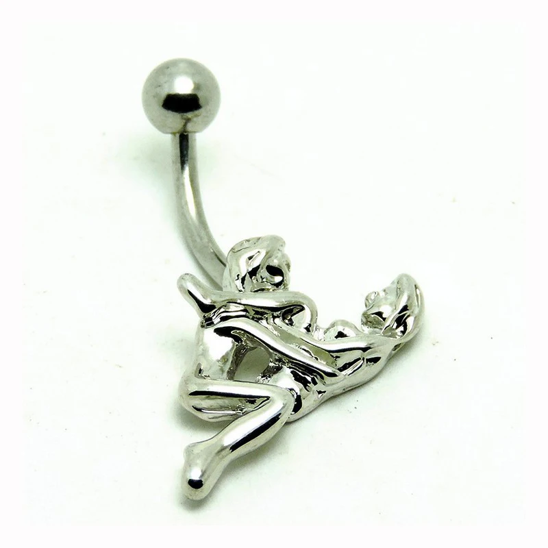 

Sexy Hot Make Love Couples Lady Belly Button Rings Anti-allergy Stainless Steel Piercing Ombligo Street Style Body Jewelry