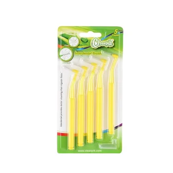 

5pcs/Pack Interdental Brush Europe Style Orthodontic Tooth L Shape Long Handle Inter dental Brush For Food Residue Cleaning