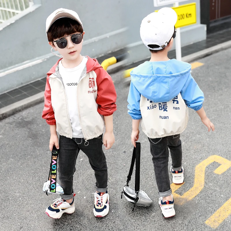 

Kids Jacket with Hood Boys 2019 Spring Fall Autumn Boutique Toddler Children Top 1 to 9 Years