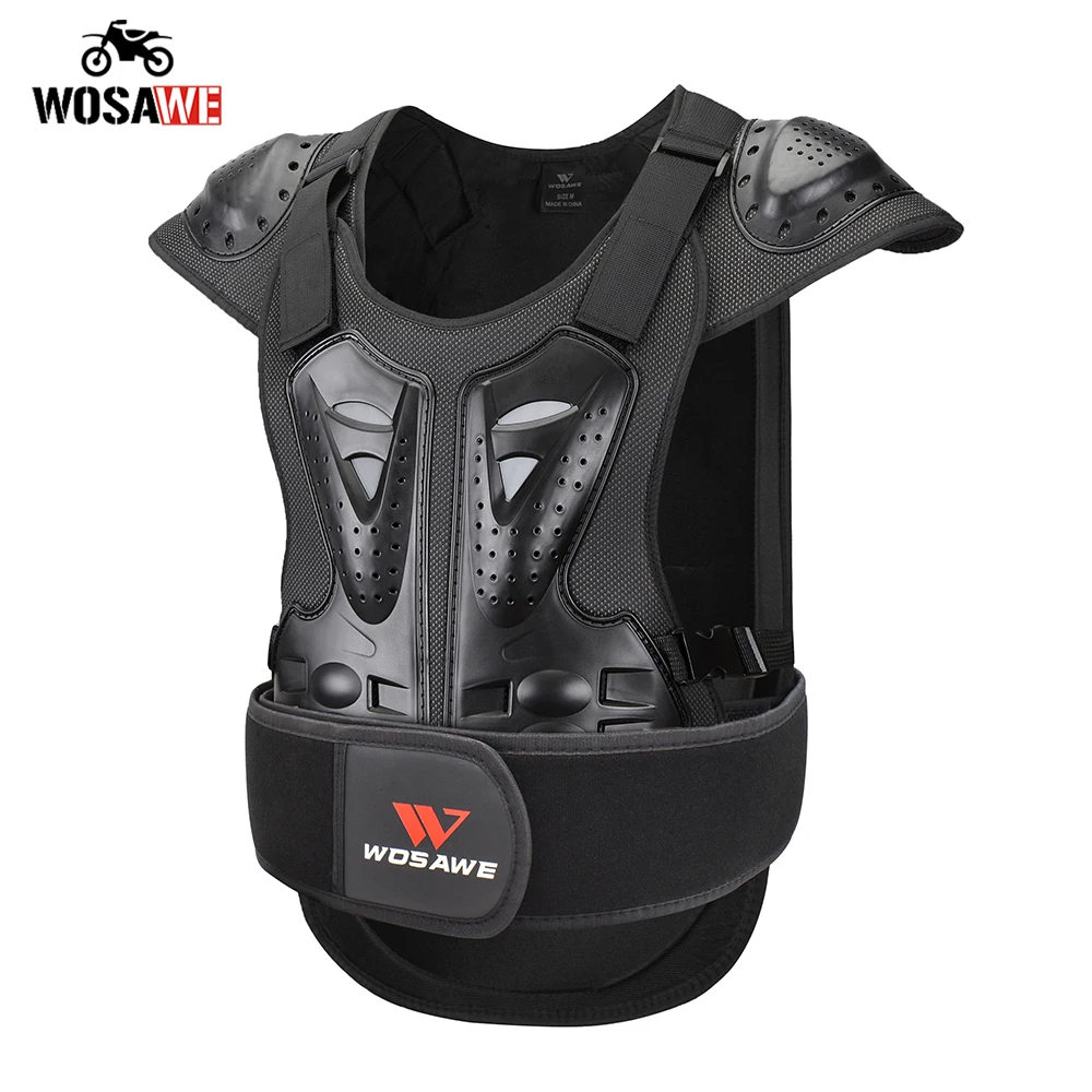 WOSAWE Motorcycle Jacket Adult Chest Back Protector Off-Road Moto Armor Racing Body Protector Armor Motocross Protective Gear