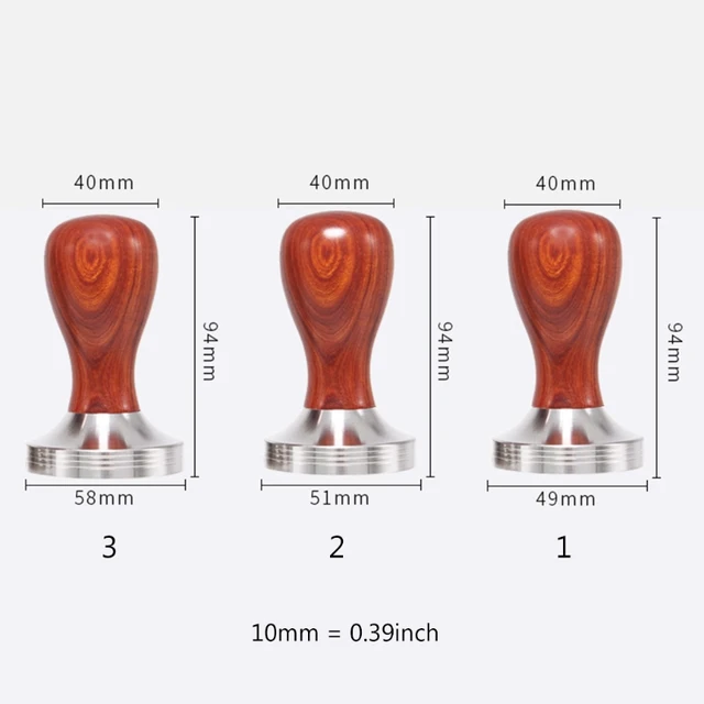 Piros Rózsafa Fogantyú Kávécsípés Barista Eszpresszó Kávé Por Sajtó Nulla - Image 4