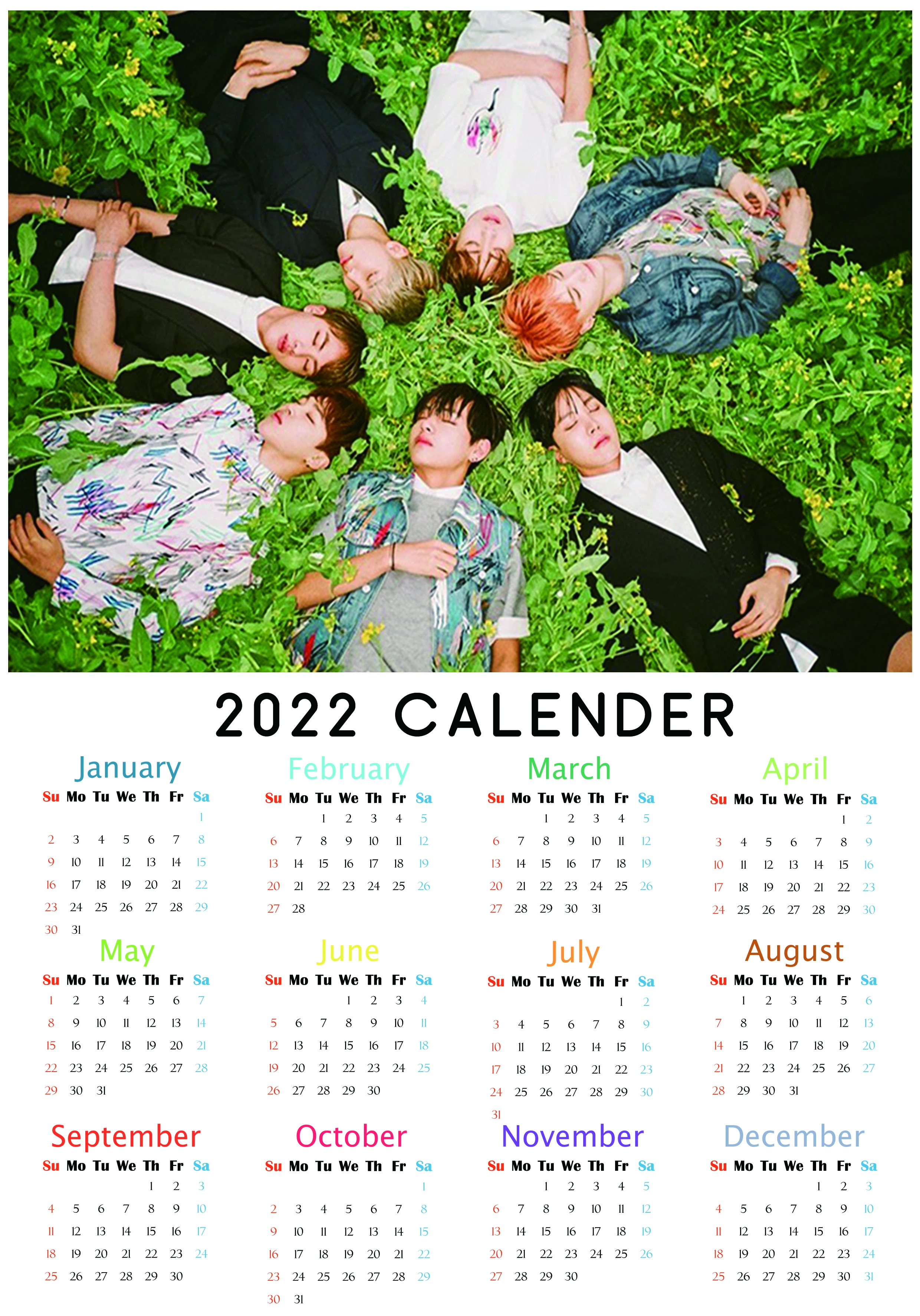 new 2022 calendar poster south korean boy band bts poster modern style movie tv star wall art kawaii room decor canvas poster painting calligraphy aliexpress