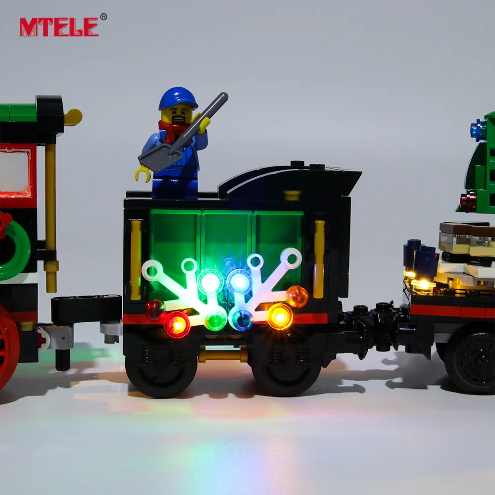 MTELE брендовый светодиодный светильник для Creator 10254 зимний праздничный поезд светильник ing комплект совместим с 36001(не включает модель