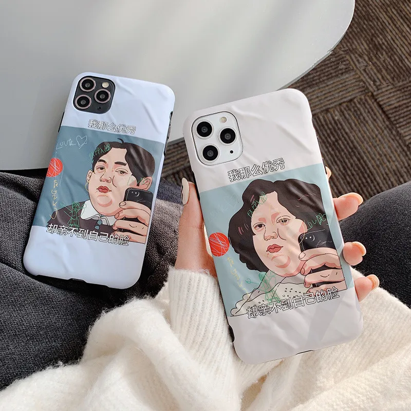 Забавный корейский чехол для телефона с абстрактными персонажами iPhone 11 Pro Max X Xs XR