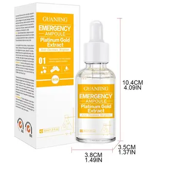 

30ML 24K Platinum Gold Extract Essence Anti-aging Face Repair Solution Skin Care Moisturizing Nourishment Beauty Supplies