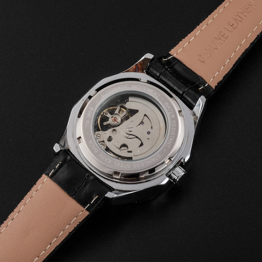 WINNER золотые часы мужские скелетные механические часы ремешок из нержавеющей стали топ бренд класса люкс T-WINNER Классические наручные часы