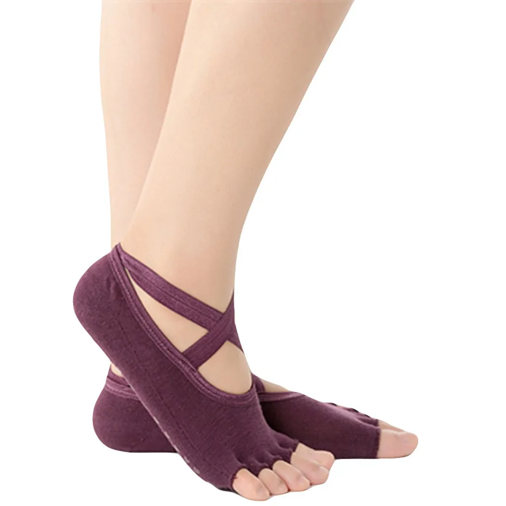 Purple KLV мужские 1 пара мужские wo мужские сетка Meias спортивные носки с отдельными пятью пальцами ног повседневные хлопковые одноцветные носки горячая Распродажа удобные - Цвет: Purple