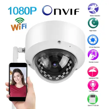

100-240V 1080P HD Wifi Intercom Night Vision CCTV Monitoring Dome Camera