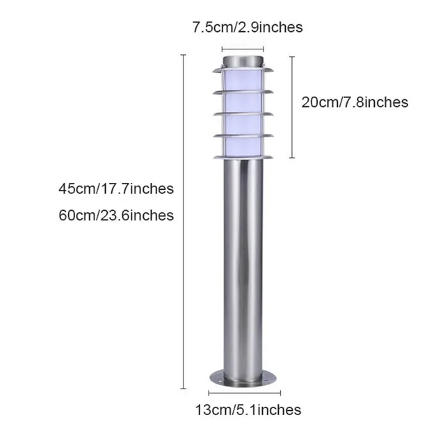 Kültéri E27 Kerti Gyeplámpák, Modern Rozsdamentes Acél Akril Árnyékos Lámpák, Led Tájfény A Udvarhoz Ac85-265V - Image 2