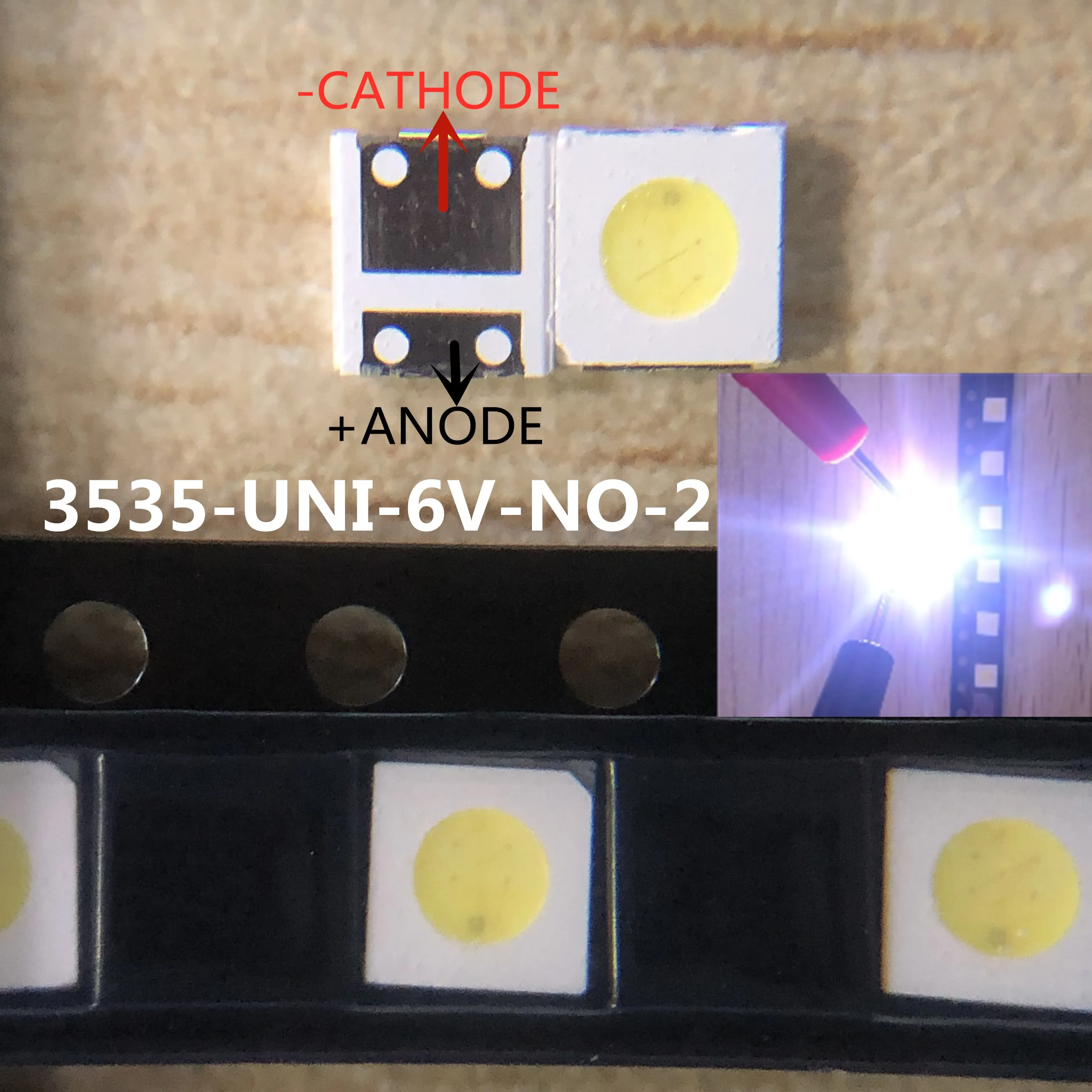 3535 SMD светодиодный Телевизор с подсветкой 1 Вт 3 в 6 диод Televisao LG 3537 диоды для