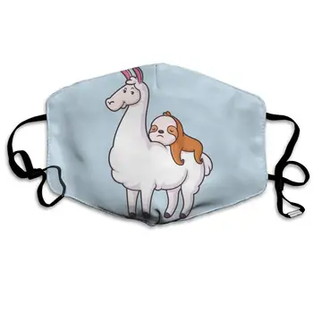 

Muindancer Dust Mask, Cute Sloth and Llama Face Mask with Adjustable Earloops Breathable Reusable Outdoor Mouth Cover for Adults