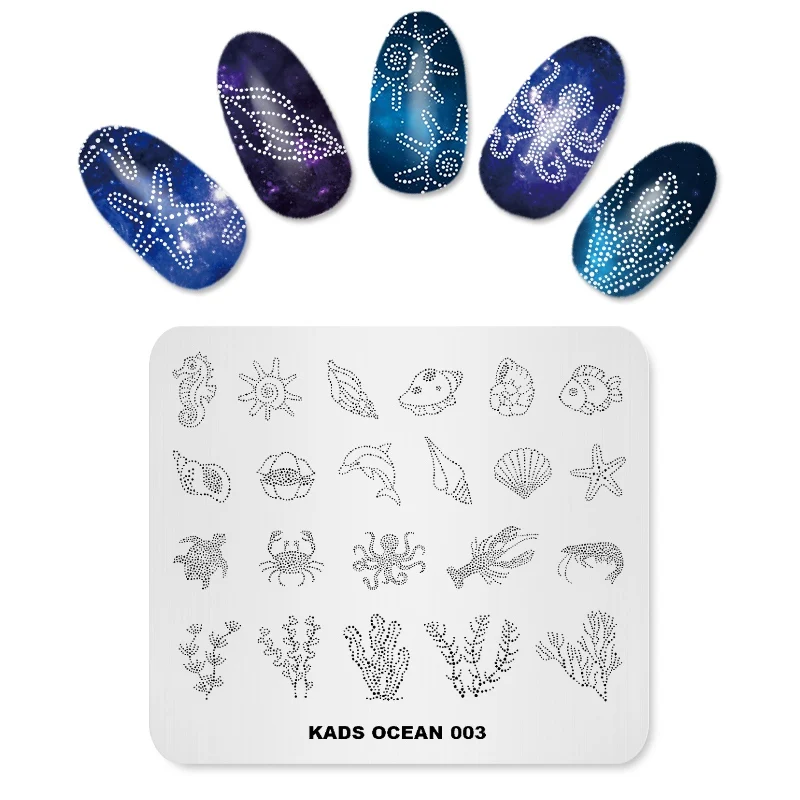 KADS Ocean 003 Style Nail Stamp Design  Various Cute Sea Fish Template Image For DIY Nail Art Stamping Plate 3