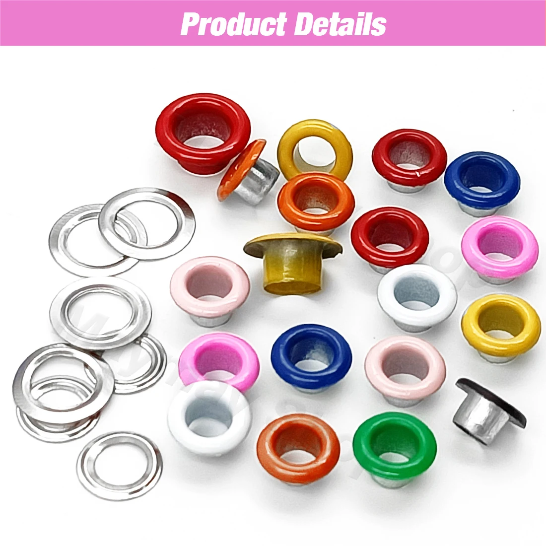 100pcs Mixed 11 Colors Hole Metal Eyelets for DIY Leathercraft Scrapbooking Shoes Belt Cap Bag Tags Clothes Accessories