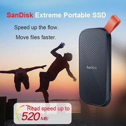 SanDisk100 – disque dur externe Portable PSSD, USB 480, Type C, capacité de 520 go, 3.1 mo/s, 1 to, 2 to, pour ordinateur de bureau, pc Portable 