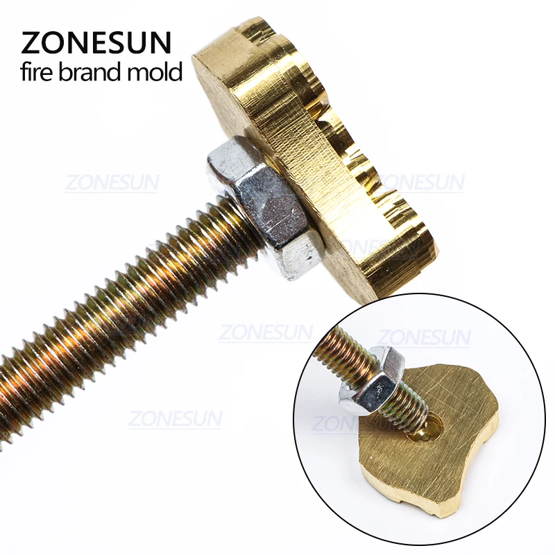 Металлический штамп ZONESUN с логотипом под заказ железная ручка для готовки