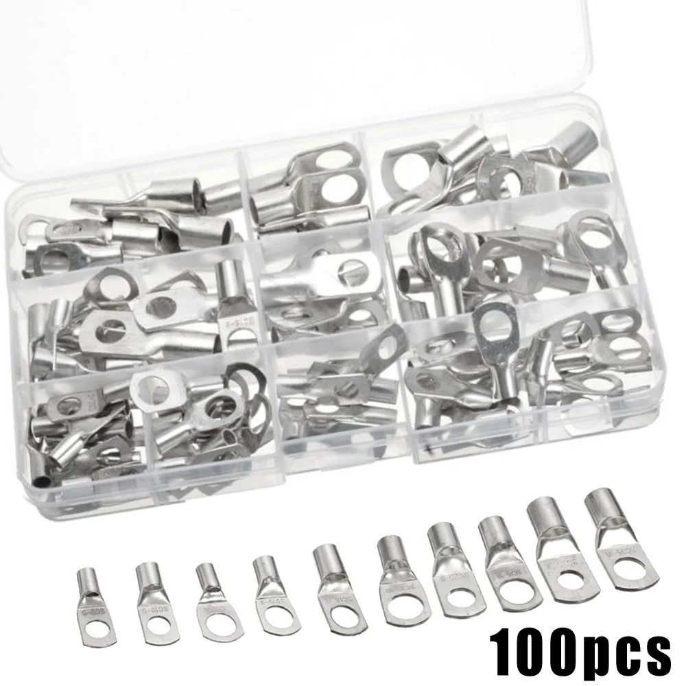 Tinned Copper Cable Lugs Crimper Connector Battery Terminal Wire SC6 6