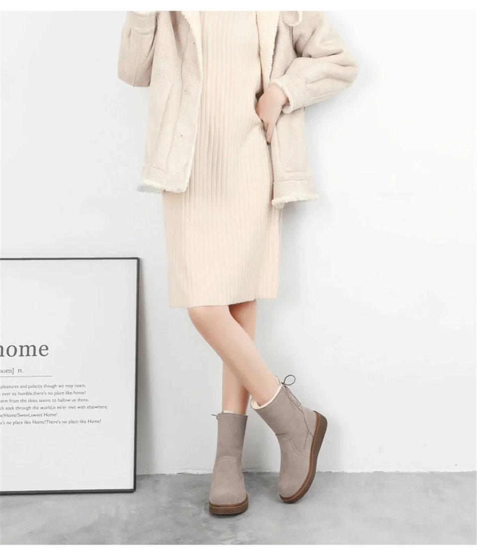 Malemonkey/Size35-40 зимние теплые модные женские ботинки на шнуровке с круглым носком зимние ботинки