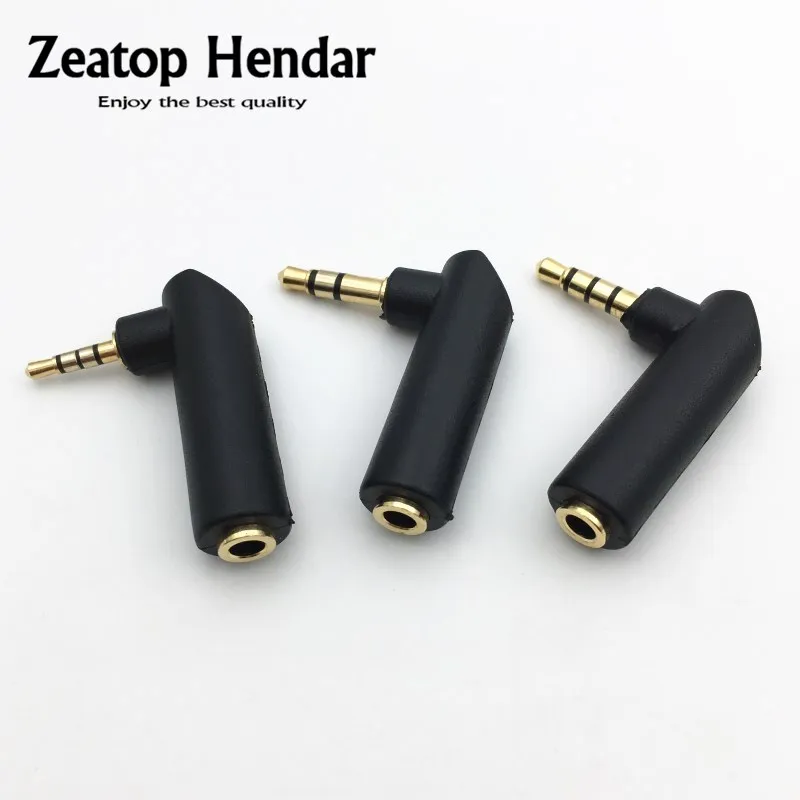 1Pcs Gold Right Angle Pole Female Stereo to