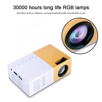 

kino domowe Mini Stylish Home Theater Portable LED Projector HD Support 1080P HDMI VGA Multimedia Player mini projecteur