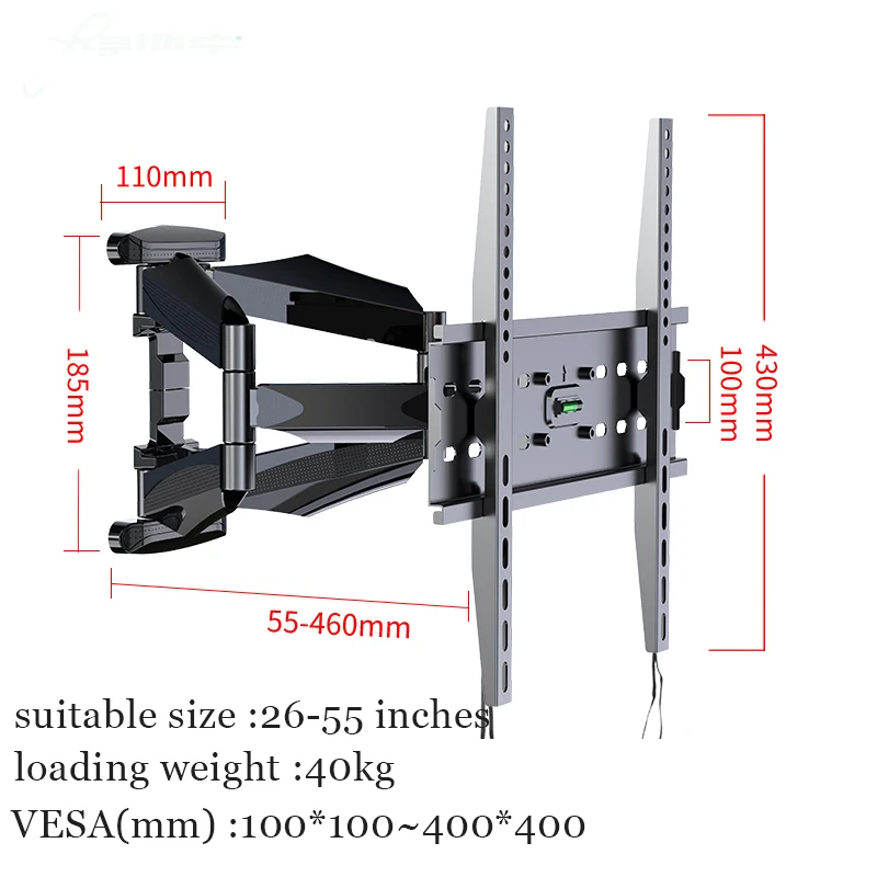 tv remote control Articulating 6 Arms TV Wall Mount Full Motion Tilt Bracket TV Support Wall Mount For 32"-65" TVs Up to VESA 400x400mm and 88lbs tilting tv wall mount Home Electronic Accessories