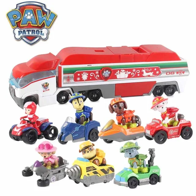 Paw Patrol собака Patrulha Canina Аниме Фигурка автомобиля пластиковая фигурка украшения игрушки для детей на день рождения рождественские подарки - Цвет: no box