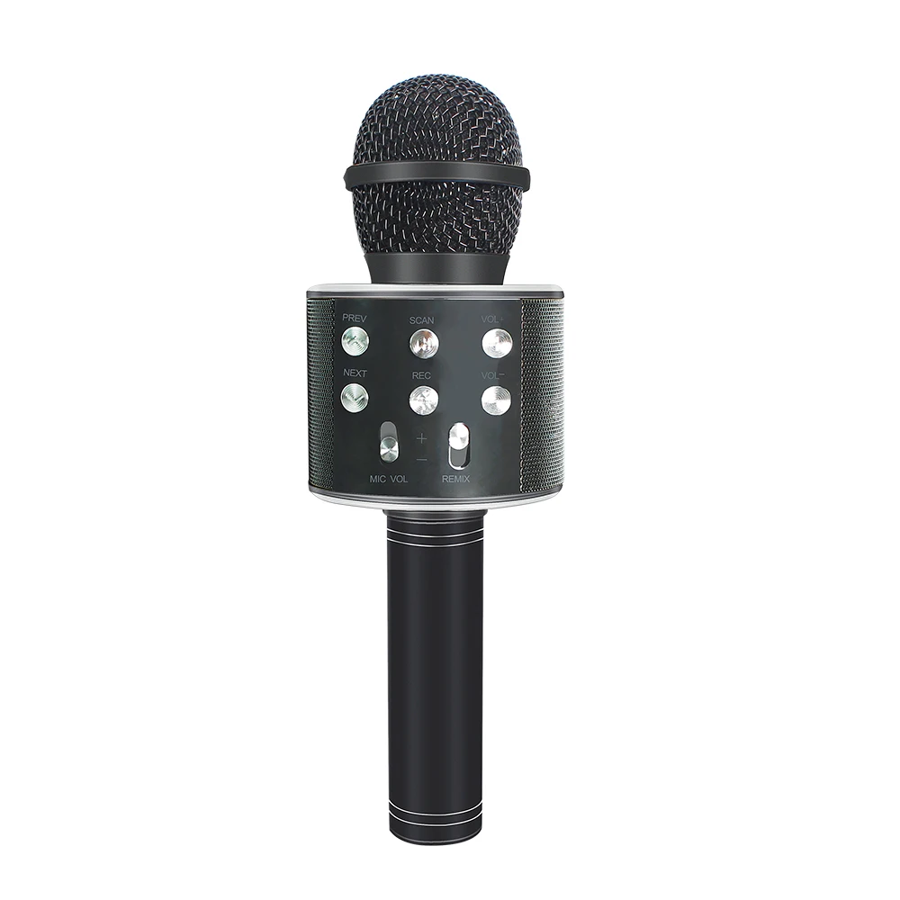 Ws858 обновление света профессиональный беспроводной караоке Bluetooth микрофон с сумкой телефон конденсатор микрофонный запись музыкальный плеер