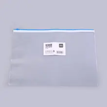 Deli 5526 Прозрачная ПВХ сумка на молнии для документов А4 Обложка для файлов портативный органайзер для документов и ручек для бизнеса и школы