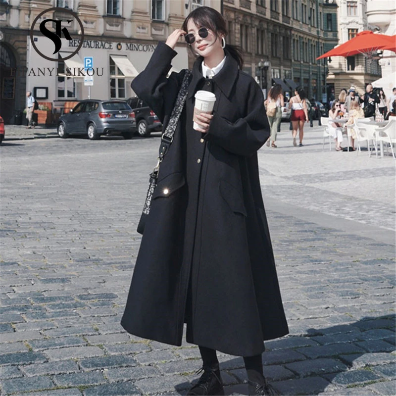 black woolen coats