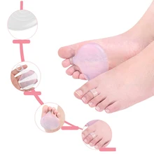 

1Pair Non-slip Silicone Foot Pads Forefoot Insole Shoes High Heel Soft Insert Orthotic Support Pads Feet Protection Pain Relief