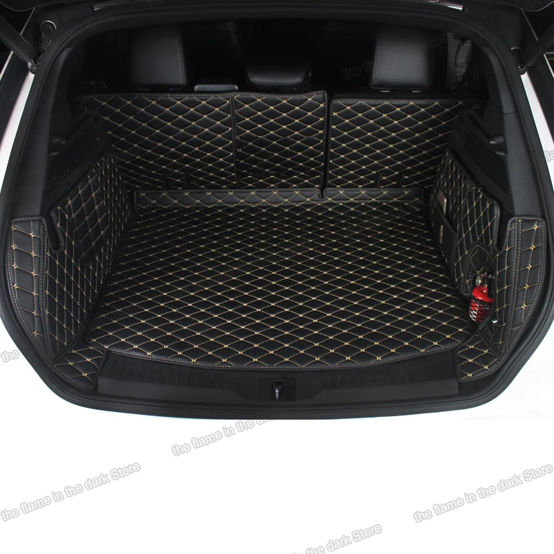 lsrtw2017 luxury durable wearable leather car trunk mat cargo liner for lincoln mkc 2015 2016 2017 2018 2019 rug carpet luggage |