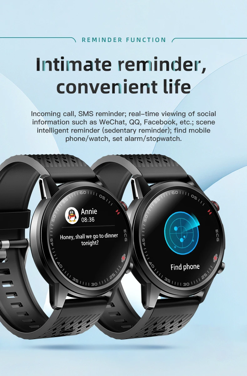 Smartwatches 650nm Laser Treatment Real ECG PPG Blood Pressure Heart Rate Healthy Tracking Work with Xiaomi Android iPhone F800