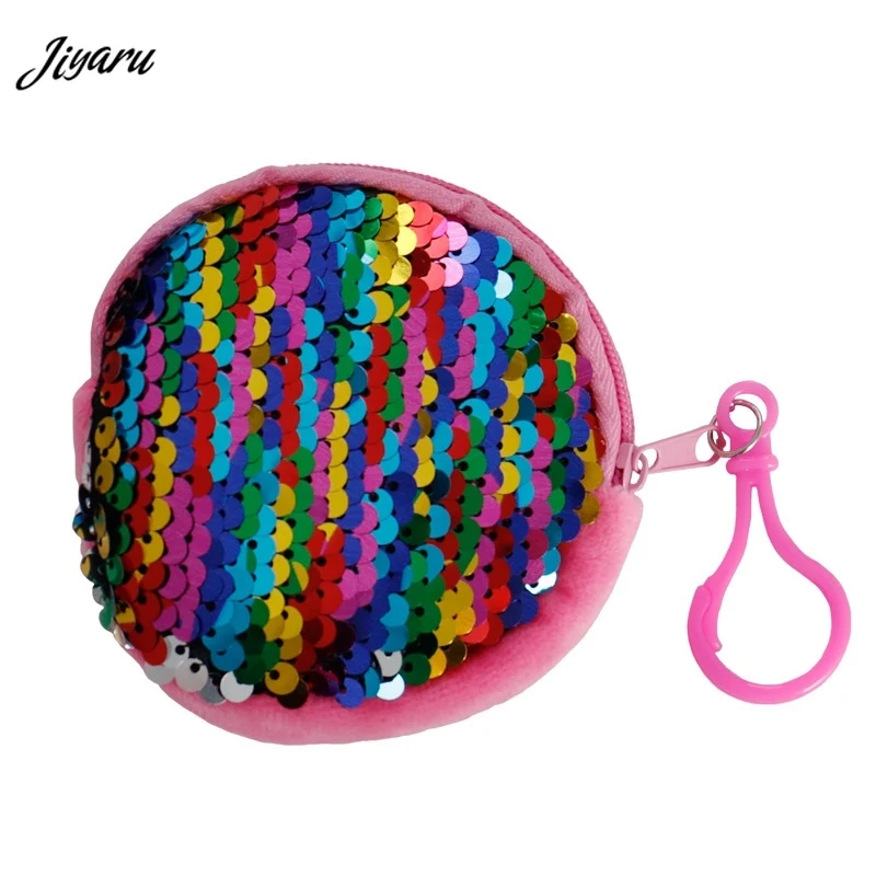 

2019 Sequins Coin Purses Kids Mini Coin Bags Women Keys Pouch Earphone Bags Round Coin Purses Fashion Cute Card Holder