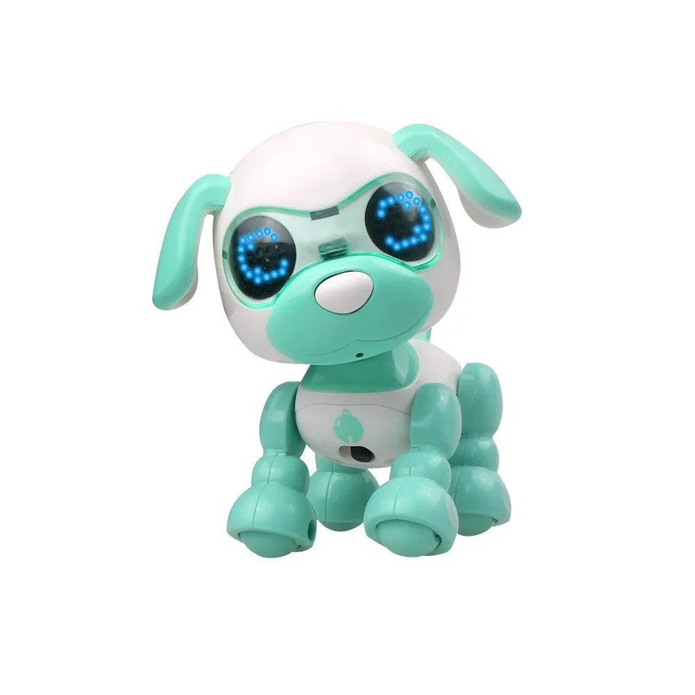 Интеллектуальный робот, игрушка для собак, говорящие игрушки, UInteractive, Умный щенок, роботизированная собака, электронный светодиодный, со звуком, записывающий сон PH30 - Цвет: Green
