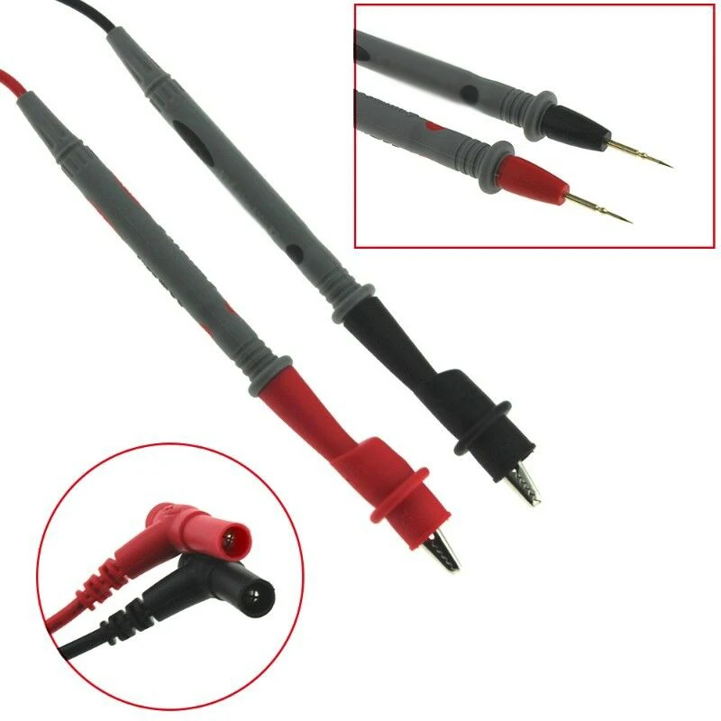 

Replacement Multimeter Probe Cable Set Clamp PVC wire Alligator Hook Clip Measurement Probe